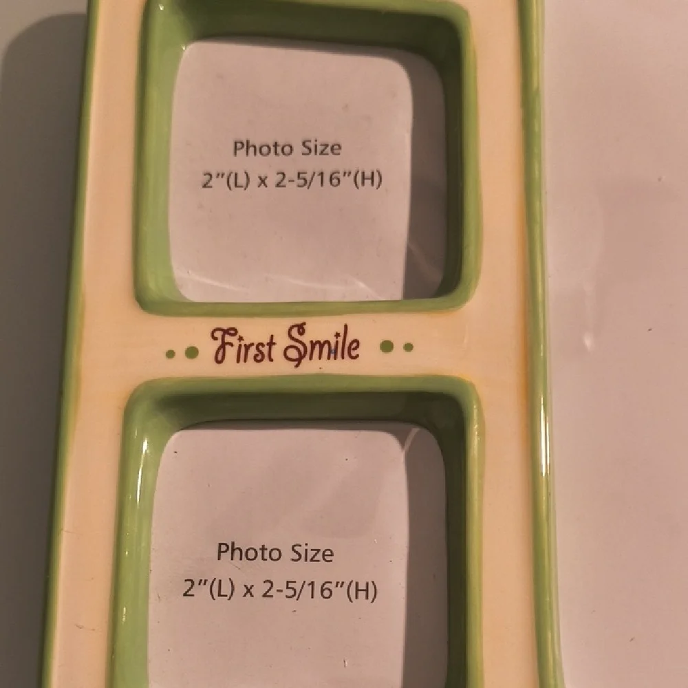 Avon Green and Cream Baby Photo Frame